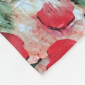 ピンク 赤 ダーティ ポルカドット グランジ 腐敗 フリースブランケット (角)