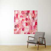 ピンク、赤、ベージュの斑点がシームレスにつながるパターン。 水 タペストリー (インサイチュ)