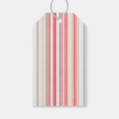 ピンク、赤、白、緑のストライプ ギフトタグ (裏面)