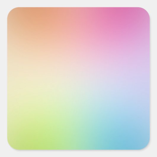 ピンク 赤 紫 黄色 オレンジ 青 緑 カスタム スクエアシール (正面)