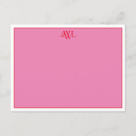 ピンク、赤、鮮明な白のノートカミニマルード ポストカード