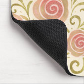 ピンク&金ゴールドおとぎ話ストーリーブックプリンセスバラ マウスパッド (コーナー)