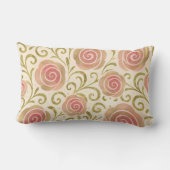 ピンク&金ゴールドおとぎ話ストーリーブックプリンセスバラ ランバークッション (裏面)