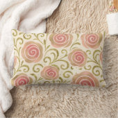 ピンク&金ゴールドおとぎ話ストーリーブックプリンセスバラ ランバークッション (ブランケット)