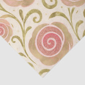 ピンク&金ゴールドおとぎ話ストーリーブックプリンセスバラ 薄葉紙 (詳細)