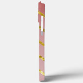 ピンク(金ゴールドきらめく線カスタム) Case-Mate iPhoneケース (裏面 / 左)