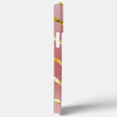 ピンク(金ゴールドきらめく線カスタム) Case-Mate iPhoneケース (裏面 / 右)