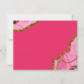 ピンク&金ゴールドアゲエデグリッターモノグラム ノートカード (裏面)