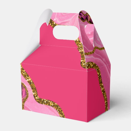 ピンク&金ゴールドアゲートゲードグリッターありがとう フェイバーボックス (裏面サイド)