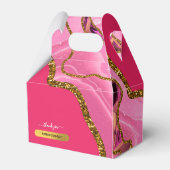 ピンク&金ゴールドアゲートゲードグリッターありがとう フェイバーボックス (正面サイド)