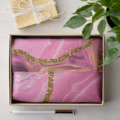 ピンク&金ゴールドアゲートゲードグリッター 薄葉紙 (ギフト)