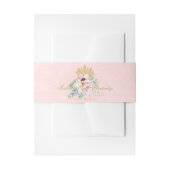 ピンク&金ゴールドエレガントクインセニェラ 招待状ベリーバンド (正面例)