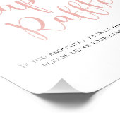 ピンク&金ゴールドガールおむつラッフルサイン フォトプリント            (角)