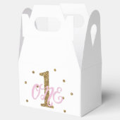 ピンク&金ゴールドガールズONE 1stバースデーパーティーのお気に入り フェイバーボックス (オープン)