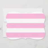 ピンク&金ゴールドガールズONE 1st誕生日パーティー写真 招待状 (裏面)