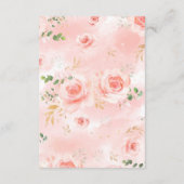 ピンク&金ゴールドガールベビーブックエンクロージャカード エンクロージャーカード (裏面)