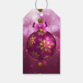 ピンク&金ゴールドクリスマスギフトタグ ギフトタグ (裏面)