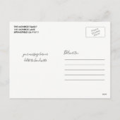 ピンク&金ゴールドクリスマスツリーパターン写真はがき シーズンポストカード (裏面)