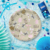 ピンク&金ゴールドクリスマスプレゼントパッテン紙プレート ペーパープレート (パーティー)