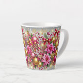 ピンク&金ゴールドクリスマス魔法 カフェラテマグ (右アングル)