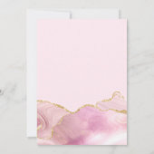 ピンク&金ゴールドグリッターアゲート結婚式招待状 招待状 (裏面)