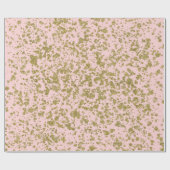 ピンク&金ゴールドグリッターガーリーグラムモダン（ばちゃばちゃ）跳ねる ラッピングペーパー (フラット)