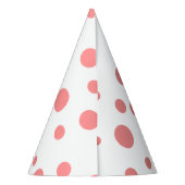 ピンク&金ゴールドグリッターファースト誕生日ハット パーティーハット (裏面)