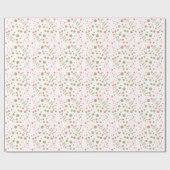 ピンク&金ゴールドグリッターファースト誕生日ラッピング紙 ラッピングペーパー (フラット)