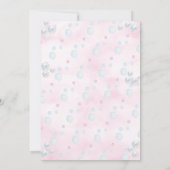 ピンク&金ゴールドグリッターマーメイド2nd誕生日 招待状 (裏面)