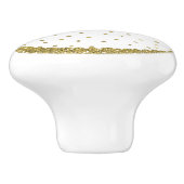 ピンク&金ゴールドグリッターユニコーンガールズベッドルーム子供部屋 セラミックノブ (側面)