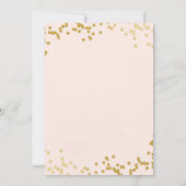 ピンク&金ゴールドグリッターランジェリーシャワー招待状 招待状 (裏面)