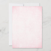 ピンク&金ゴールドグリッタールック結婚式招待状 招待状 (裏面)