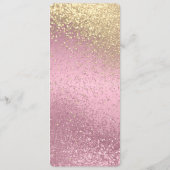 ピンク&金ゴールドグリッター結婚の式 プログラム (裏面)