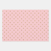 ピンク(金ゴールドグリッター結婚)  ラッピングペーパーシート (正面)