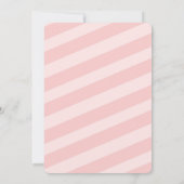 ピンク&金ゴールドグリッター&パールズベビーシャワー招待状 招待状 (裏面)