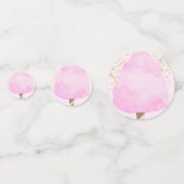 ピンク&金ゴールドコットンキャンディサーカスバースデーパーティー コンフェッティ (正面)