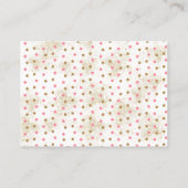 ピンク&金ゴールドサファリ動物ベビーブックリクエストカード プレイスカード (裏面)