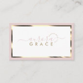 ピンク&金ゴールドシック名刺 名刺 (正面)