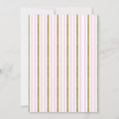 ピンク&金ゴールドシュガーはスウィートファーストお誕生日ケーキ 招待状 (裏面)