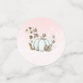 ピンク&金ゴールドシンデレラパンプキン秋おとぎ話 コンフェッティ (スモール正面)