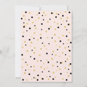 ピンク&金ゴールドシンプル30歳のパーティー 招待状 (裏面)