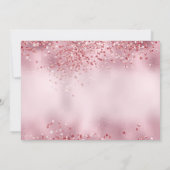 ピンク&金ゴールドスウィート16ガール誕生日招待状 招待状 (裏面)