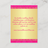 ピンク、金ゴールドスクロール、スター結婚ズのエンクロージャカード エンクロージャーカード (裏面)