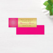 ピンク、金ゴールドスクロール、スター結婚式の引き出物ラベル (デスク)