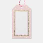 ピンク&金ゴールドツチュベビシャワーギフトラベル ギフトタグ (裏面)