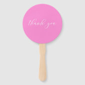 ピンク&金ゴールドトロピカルフラミンゴエイジ誕生日 ハンドファン (裏面)