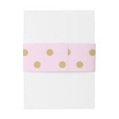 ピンク&金ゴールドドットプリンセス誕生日パーティー 招待状ベリーバンド (裏面例)