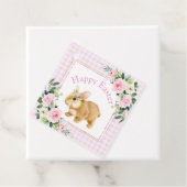 ピンク&金ゴールドハッピーイースターバニー フェイバータグ (インサイチュ)