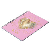 ピンク&金ゴールドハートカスタム ノートブック (左側)