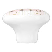 ピンク&金ゴールドハートパリパルフムシックファッション セラミックノブ (側面)